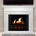 MagikFlame Electric Fireplace with Classic White or Cherry Mantel