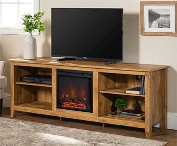 Barnwood Cabinet with Electric Fireplace