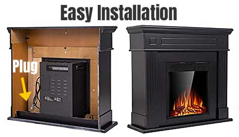 Easy Fireplace Installation - Plug into Wall