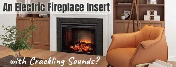 Electric Fireplace with Crackling Sound Effects