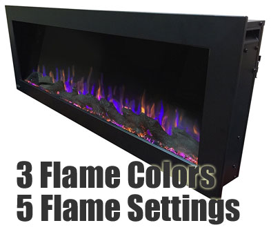 Flame Colors and Settings on Outdoor Electric Fireplace