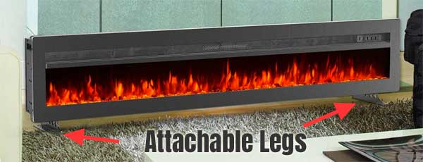 Atachable Legs on Freestanding Electric Fireplace