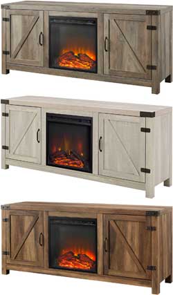 Georgetown Farmhouse Style Portable Fireplace in Multiple Colors