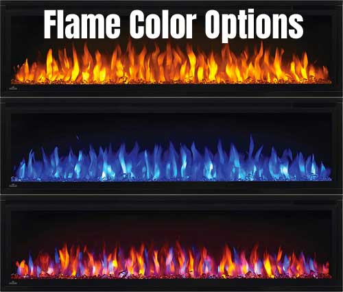 Napoleon Fireplace Flame Colors - Yellow, Blue and Multi-Color Combination