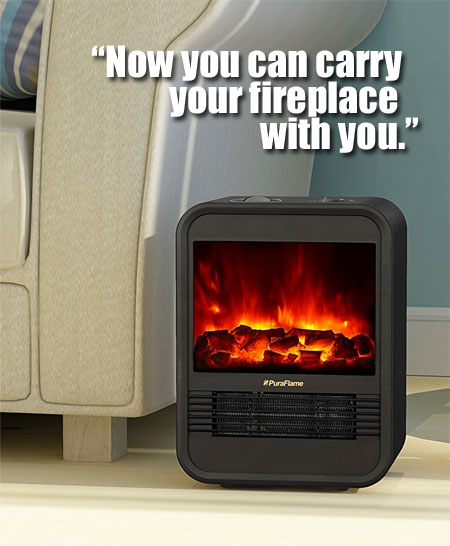 Carry Your Fireplace with You: PuraFlame's Energy Efficient Portable Electric Heater