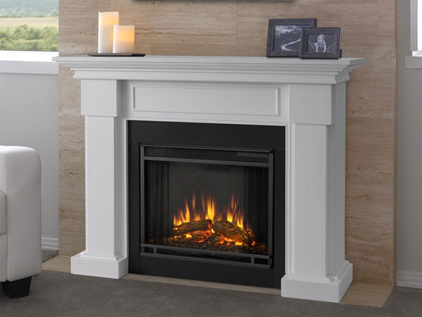 Real Flame White Electric Fireplace, Hillcrest Model