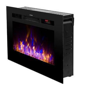 RV Electric Fireplace with Remote Control, Heat, Easy Plug-in Installation