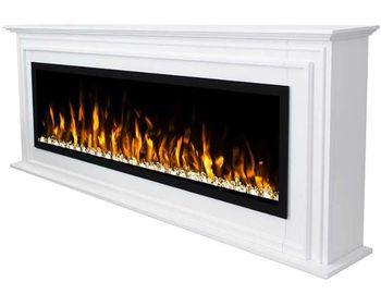 Smart Fireplace with Surround Mantel Package for Quick, Easy Plug-in Installation