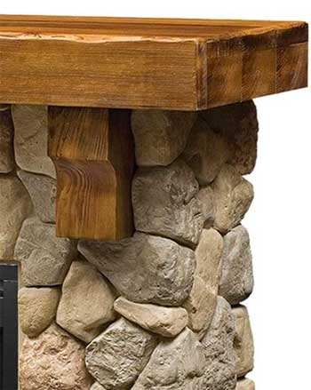 Rustic Stone Look Fireplace Mantel