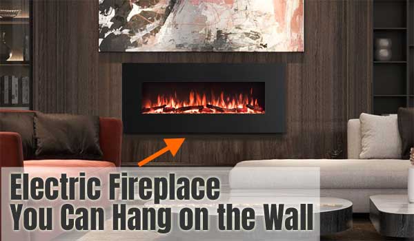 PuraFlame Wall Mount Electric Fireplace with Heat