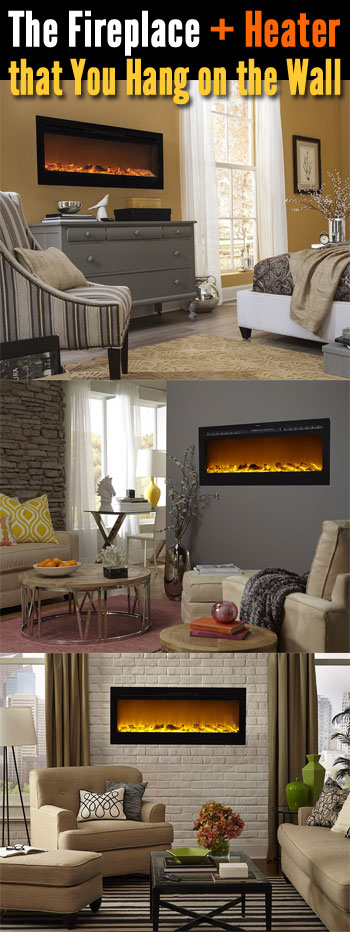 Wall Mounted Electric Fireplace with Heater