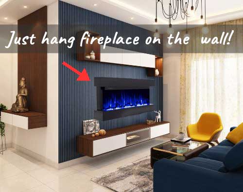 Easy Wall Mounted Electric Fireplace Idea