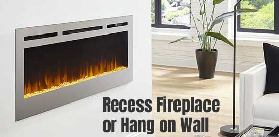 Wall-Mounted Fireplace Options: Hang or Recess